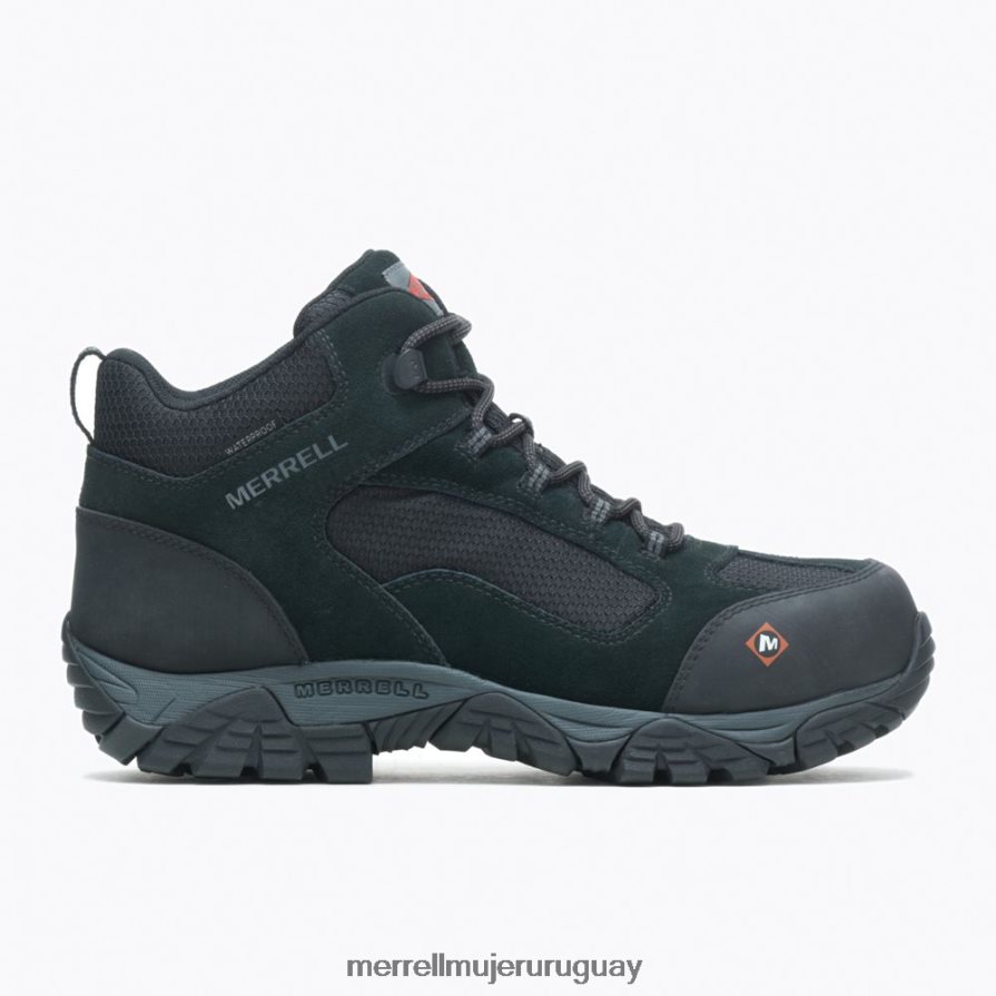 Merrell Bota de trabajo con puntera compuesta impermeable de media moab onset (j099509) zapatos JPDRFN433 negro hombres