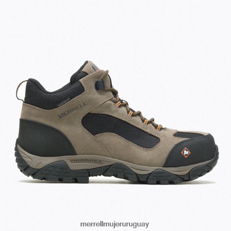 Merrell Bota de trabajo con puntera compuesta impermeable de media moab onset (j099511) zapatos JPDRFN434 nuez hombres