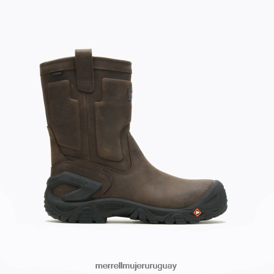 Merrell Bota de trabajo impermeable con puntera de cuero Strongfield (j099315) zapatos JPDRFN452 Café exprés hombres