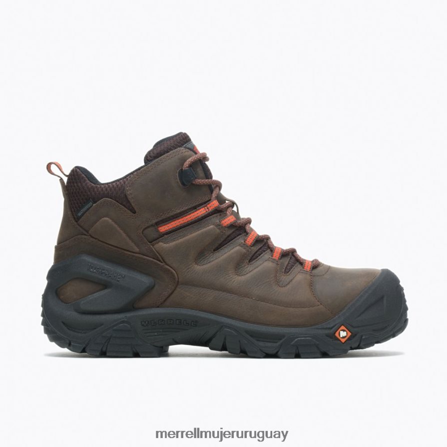 Merrell Bota de trabajo resistente al agua con punta de cuero Strongfield 6 (j099341) zapatos JPDRFN716 Café exprés hombres