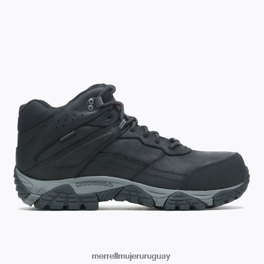 Merrell Moab Adventure Mid impermeable fibra de carbono ancho ancho (j004631w) zapatos JPDRFN495 negro hombres