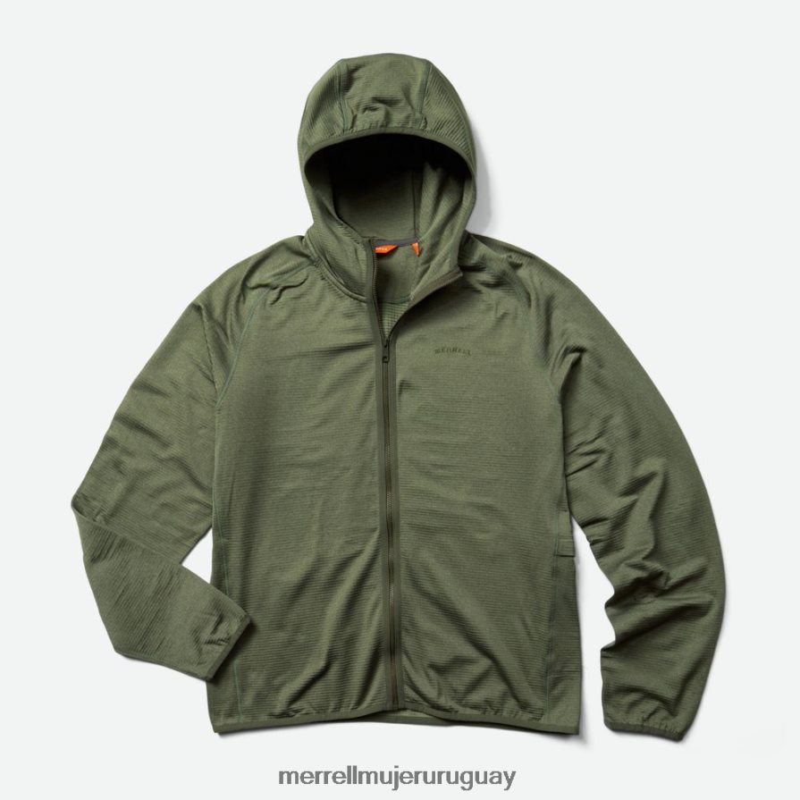 Merrell sudadera con capucha y cremallera completa geotex (jms26325-327) ropa JPDRFN551 brezo oliva polvoriento hombres