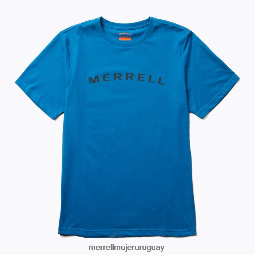 Merrell camiseta de manga corta con marca denominativa (jms26332-352) ropa JPDRFN583 azul hombres