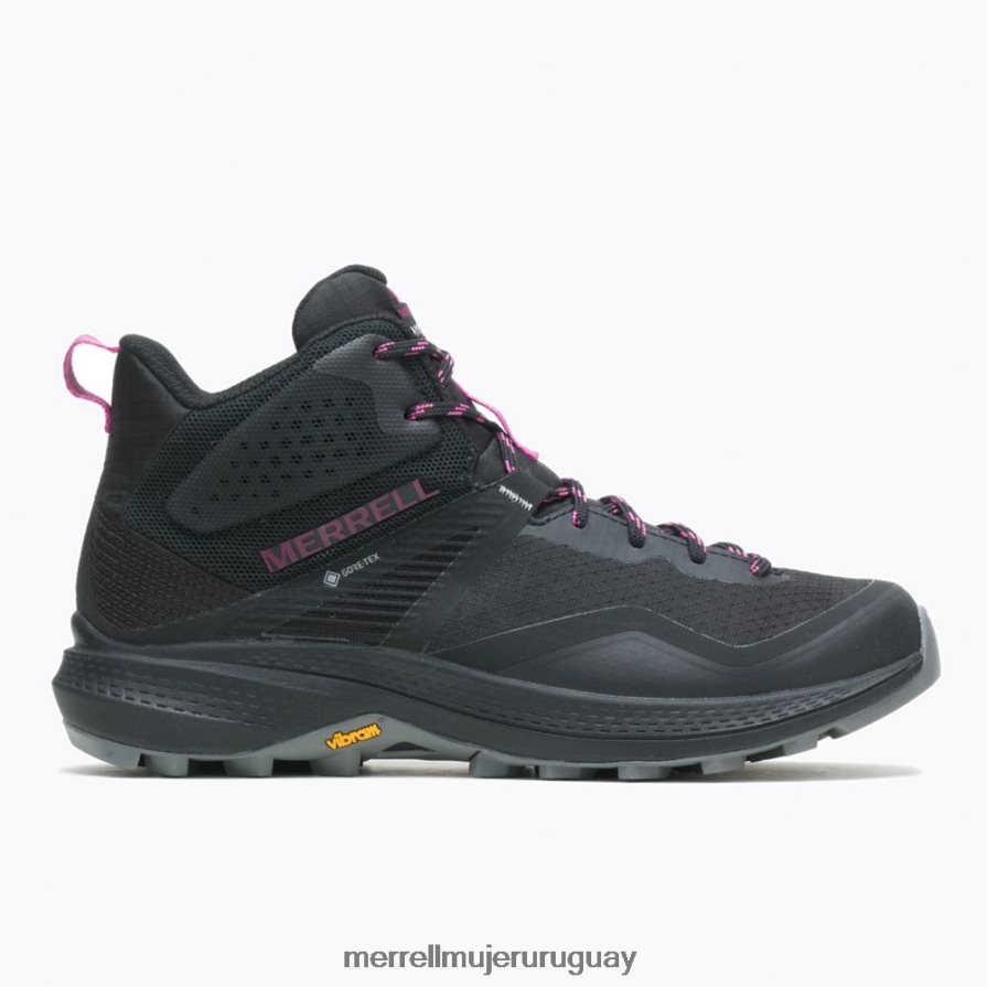 Merrell mqm 3 mid gore-tex (j135520) zapatos JPDRFN1165 negro/fucsia mujer