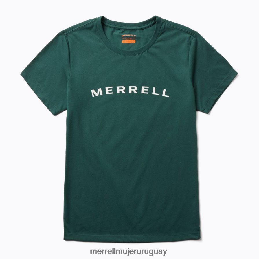 Merrell camiseta de manga corta con marca denominativa (jws26368-325) ropa JPDRFN1299 musgo marino mujer