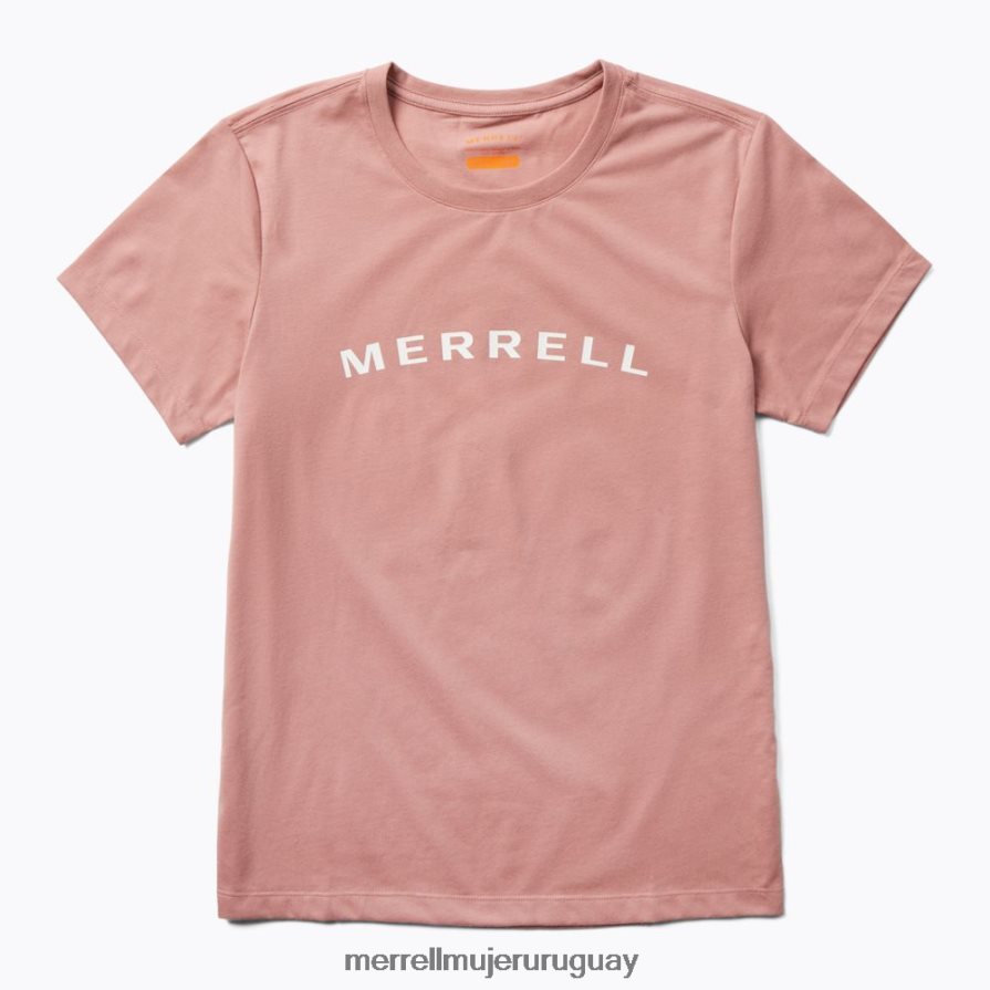 Merrell camiseta de manga corta con marca denominativa (jws26368-627) ropa JPDRFN1301 rosa ceniza mujer