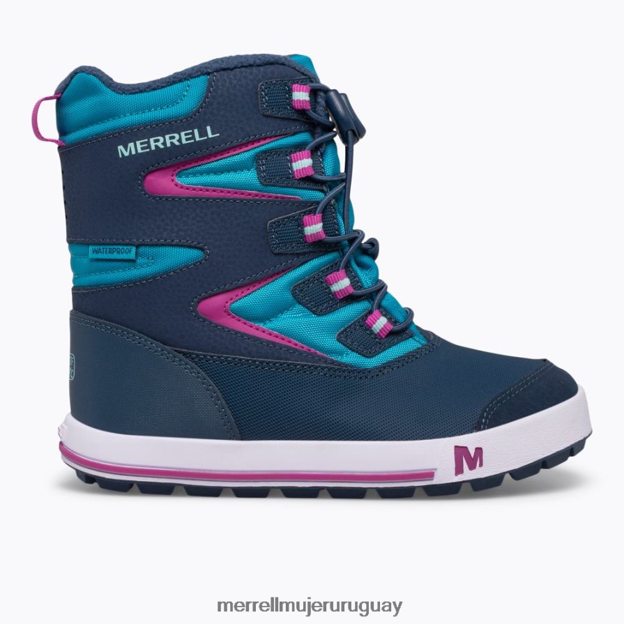 Merrell Bota banco de nieve 3.0 (mk165186k) zapatos JPDRFN1483 azul marino/turquesa niños