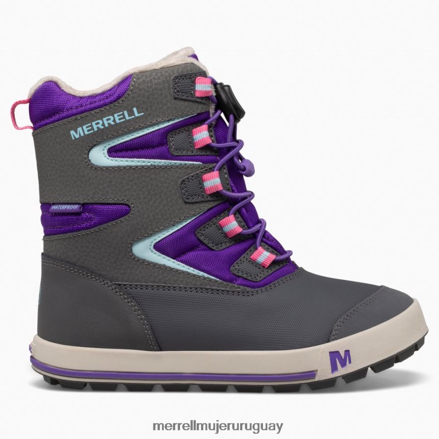 Merrell Bota banco de nieve 3.0 (mk166223k) zapatos JPDRFN1484 ultravioleta/gris niños