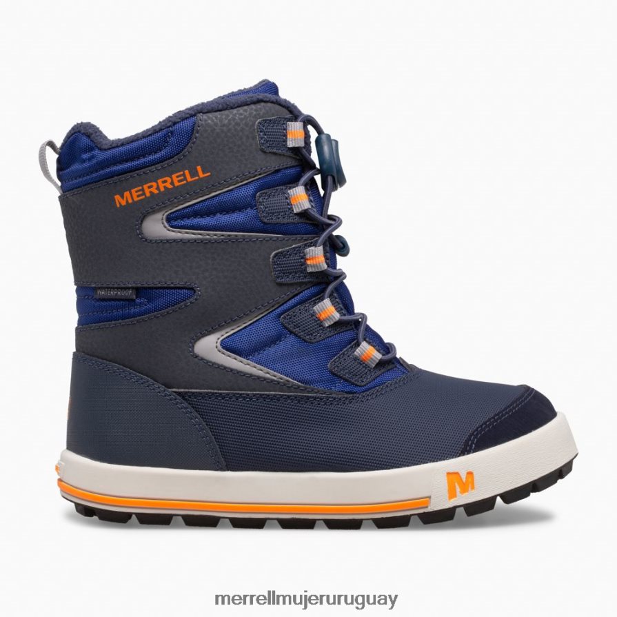 Merrell Bota banco de nieve 3.0 (mk265184k) zapatos JPDRFN1482 azul marino/cobalto/naranja niños