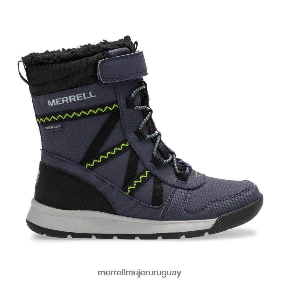 Merrell Bota impermeable Snow Crush 2.0 (mk263127k) zapatos JPDRFN1508 azul marino/lima niños