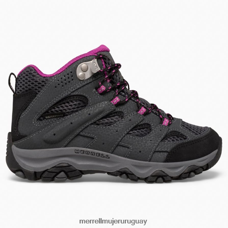 Merrell Bota impermeable moab 3 media (mk165703) zapatos JPDRFN1433 granito/baya niños