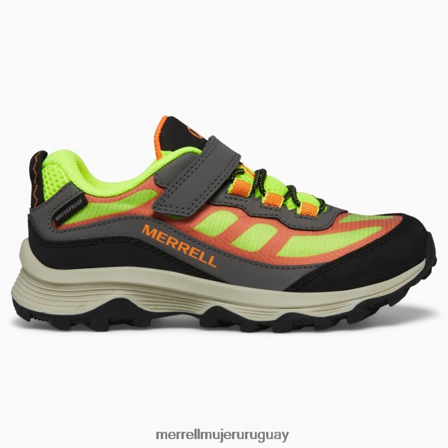 Merrell Moab velocidad baja aire acondicionado impermeable (mk266774) zapatos JPDRFN1366 gris/alta visibilidad/naranja niños