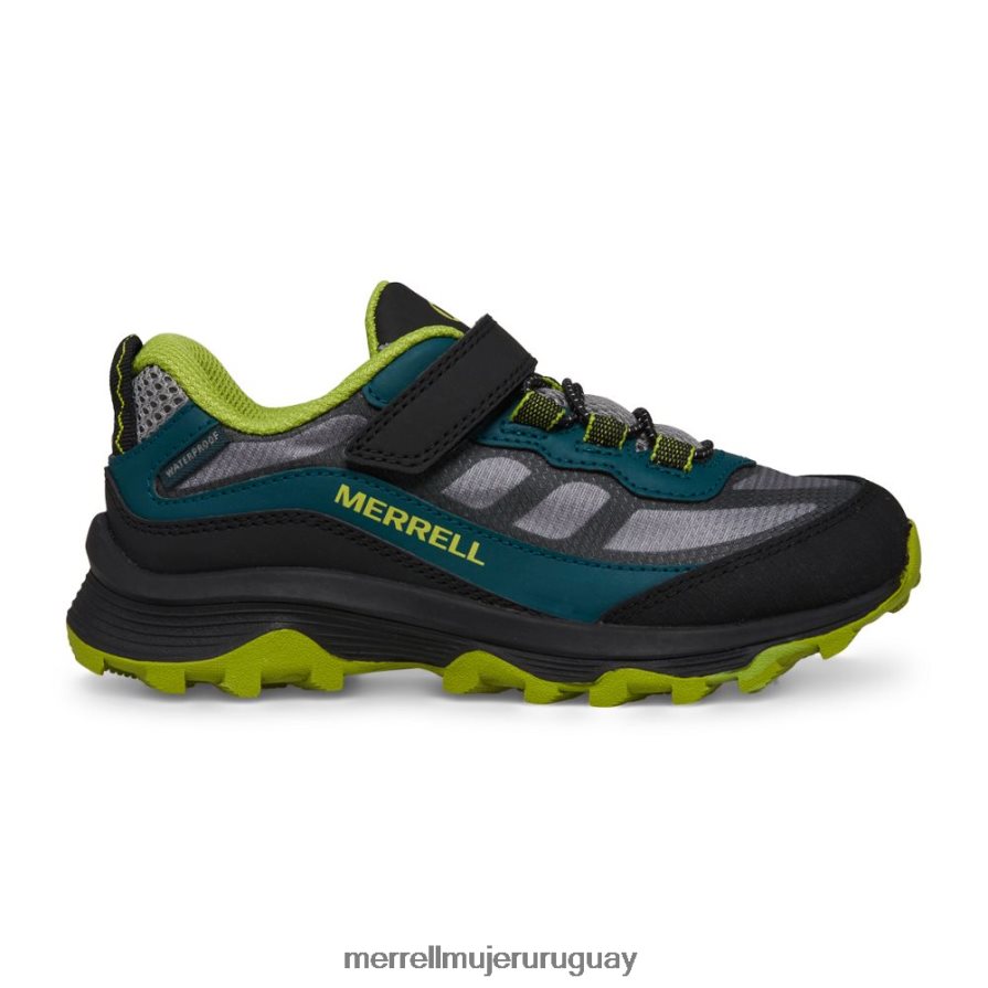 Merrell Moab velocidad baja aire acondicionado impermeable (mk267111) zapatos JPDRFN1365 verde intenso/negro niños