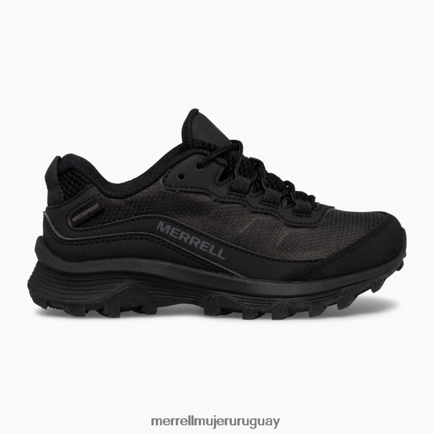 Merrell Moab velocidad baja impermeable (mk265866) zapatos JPDRFN1377 triple negro niños