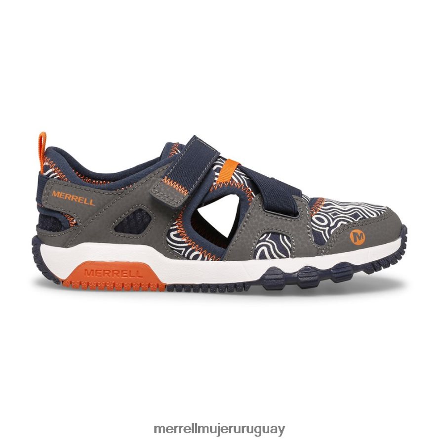 Merrell Sandalia Hydro Free Roam Chroma Monarca (mk265855k) zapatos JPDRFN1503 gris/azul marino niños