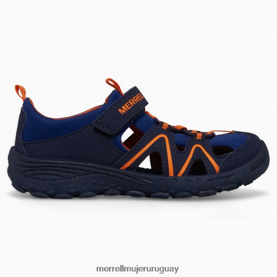 Merrell explorador hidráulico (mk266963) zapatos JPDRFN1410 azul marino/naranja niños