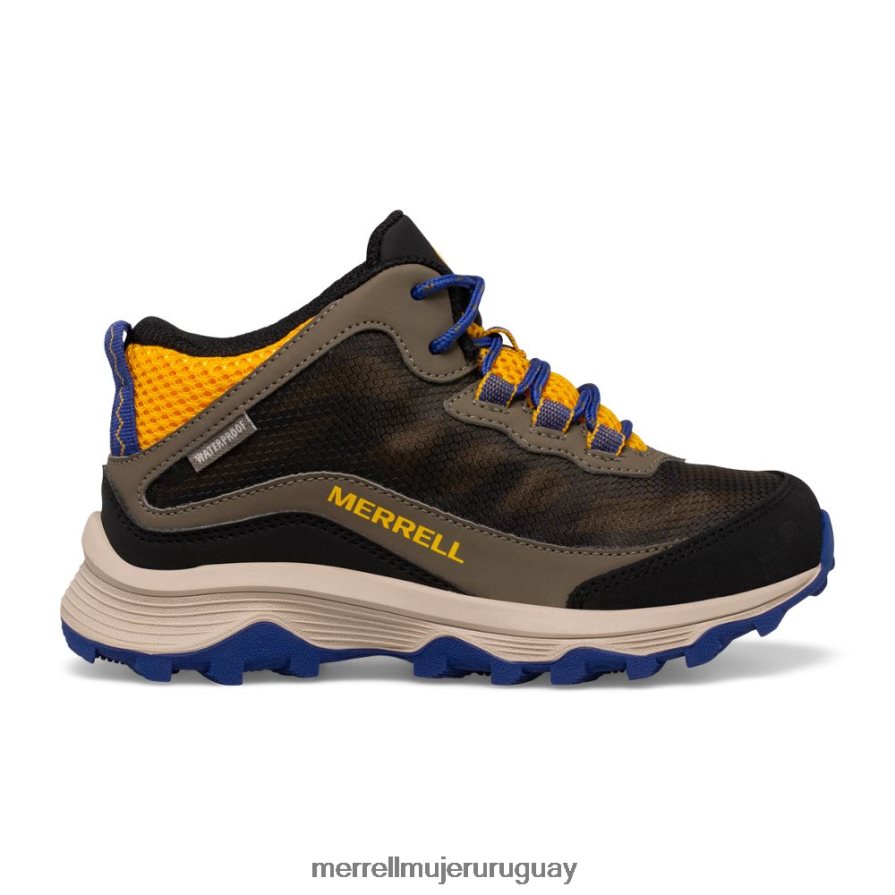 Merrell moab speed mid impermeable (mk266263) zapatos JPDRFN1381 cobalto/oro niños