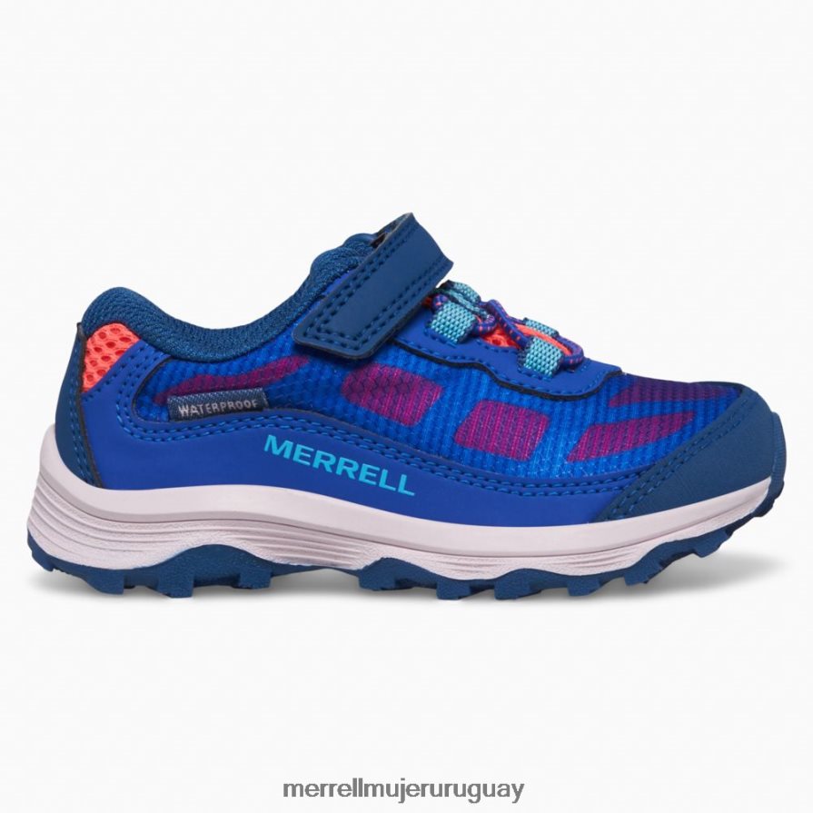 Merrell moab velocidad baja aire acondicionado jr. zapatilla impermeable (ml167123) zapatos JPDRFN1369 azul/baya/turquesa niños