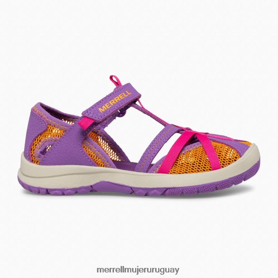 Merrell sandalia libélula (mk165698k) zapatos JPDRFN1415 morado/naranja niños