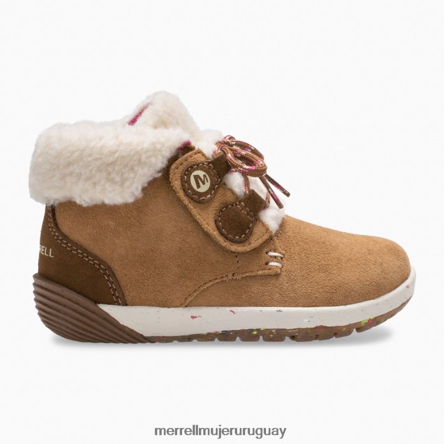 Merrell pasos desnudos cacao jr. arranque (ml163228) zapatos JPDRFN1468 ante castaño niños