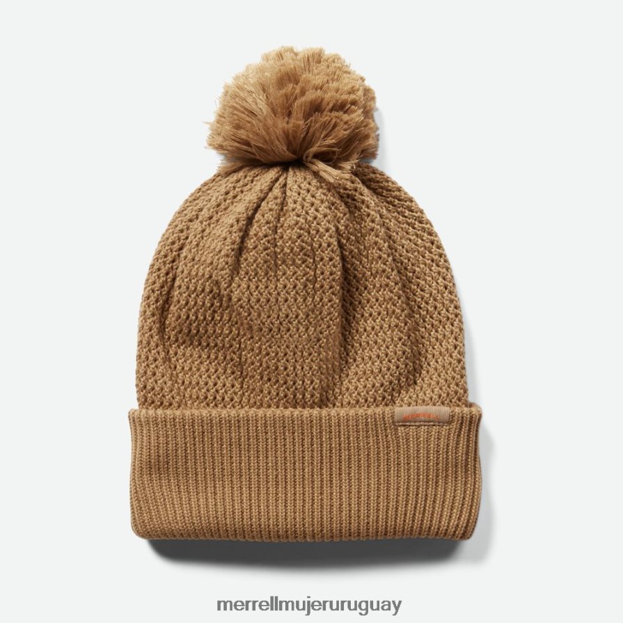 Merrell gorro tipo gofre con pompón (jaf26648-176) accesorios JPDRFN377 tinte sepia unisexo