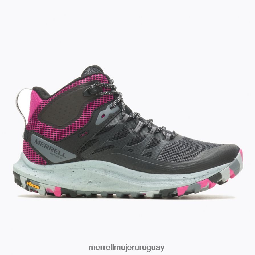 Merrell antora 3 media impermeable (j067582) zapatos JPDRFN1084 negro/fucsia unisexo