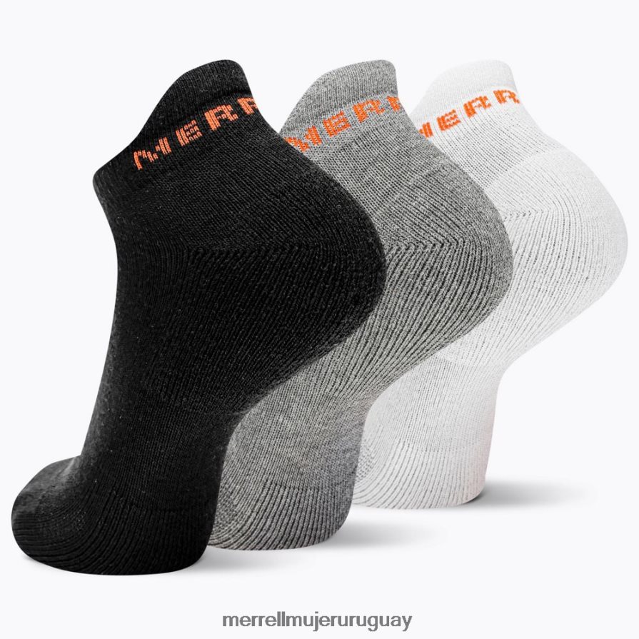 Merrell Pack de 3 calcetines de corte bajo con lengüeta de algodón (jsf26528-001) accesorios JPDRFN274 negro surtido unisexo