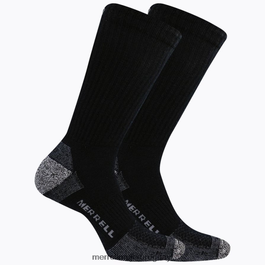 Merrell Paquete de 2 calcetines altos con puntera de acero resistente (jss26717-010) accesorios JPDRFN314 negro unisexo