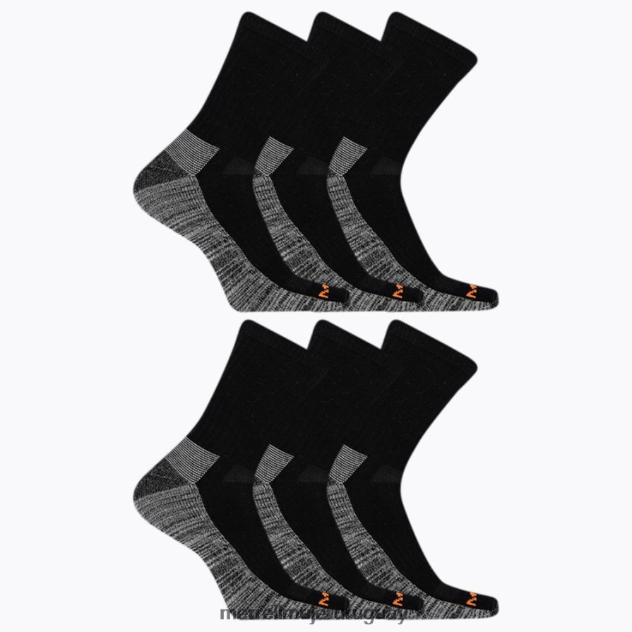 Merrell paquete de 6 calcetines para equipo de trabajo (jss26719-010) accesorios JPDRFN266 negro unisexo